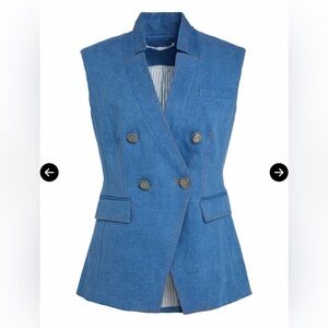 Veronica Beard Amika Double-Breasted Vest